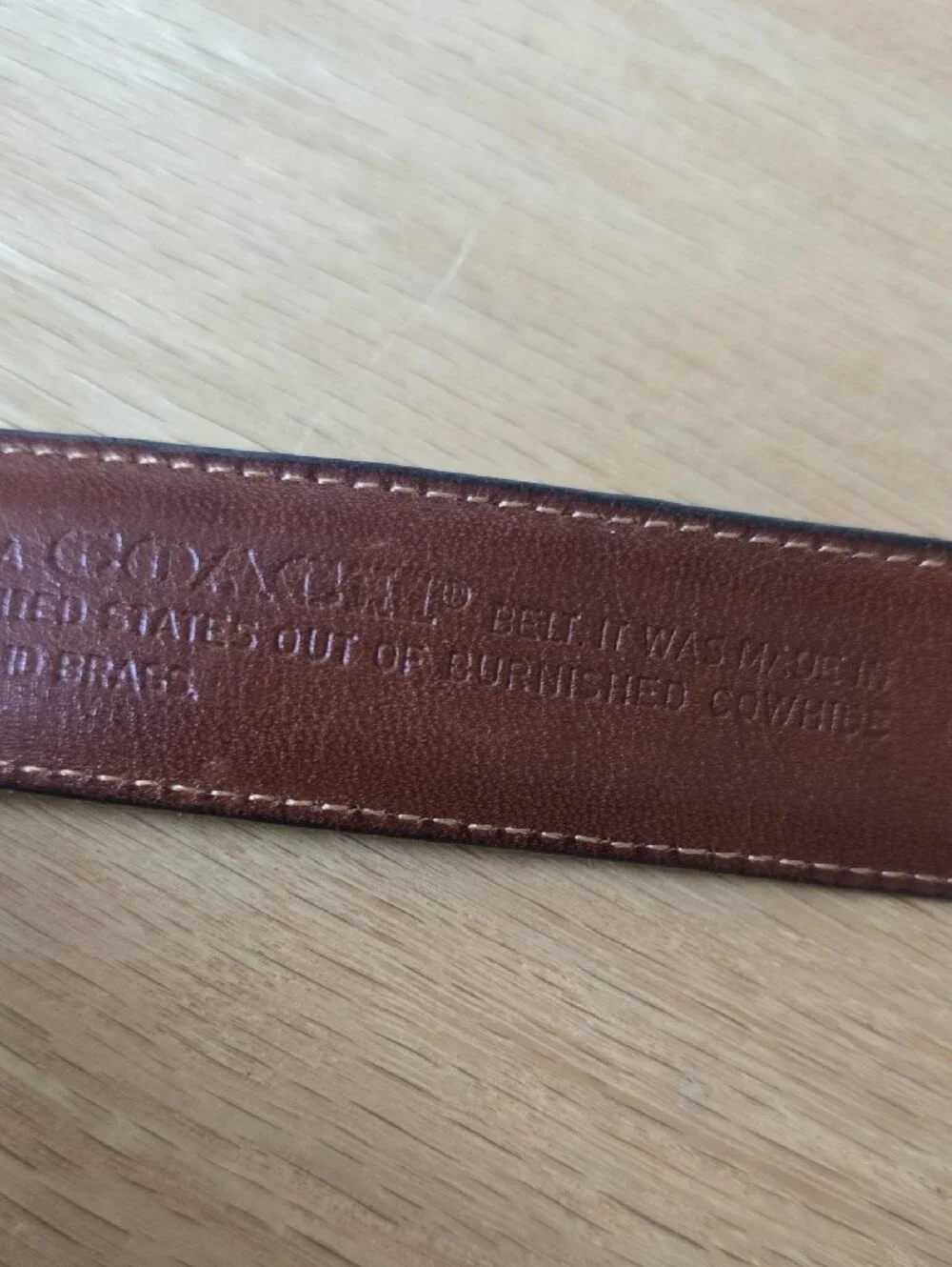 Coach Black Leather Belt with Gold Buckle